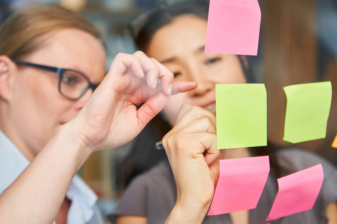 Two Business Women Analyze Project Ideas